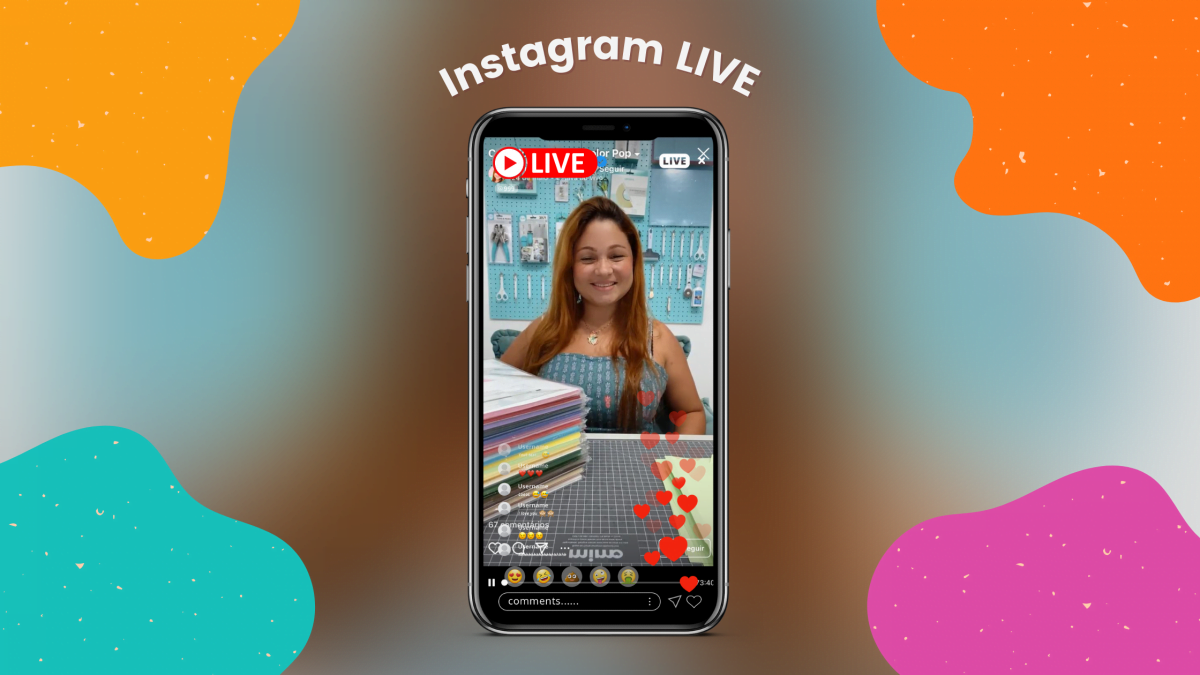 Criando com papel Color Pop – Live do Insta
