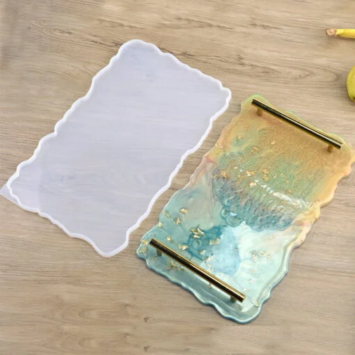 Molde de Silicone para Resina - Bandeja + Alça