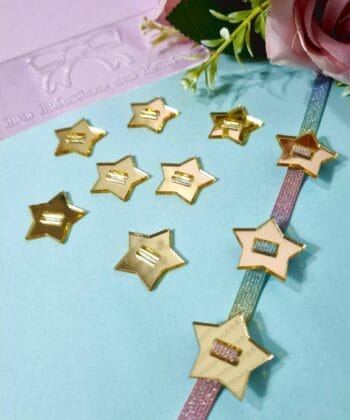 Passante Acrílico Estrela Dourado- 5un