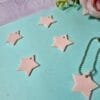 Pingente Acrílico Estrela Rosa- 5un