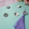 Passante para Tassel Acrílico Dinheiro Prata- 5un