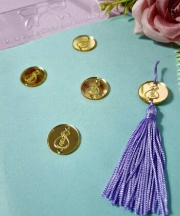 Passante para Tassel Acrílico Dinheiro Dourado- 5un