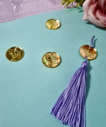 Passante para Tassel Acrílico Foguete Dourado- 5un