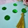 Passante para Tassel Acrílico Dinheiro Verde Espelhado- 5un