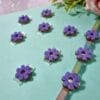 Passante Acrílico Camadas Flor Roxo- 5un