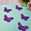 Borboleta Vazada EVA Roxo Glitter A