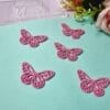 Borboleta Vazada EVA Rosa Glitter A